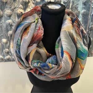 ⭐️ Colorful Feather Print Scarf